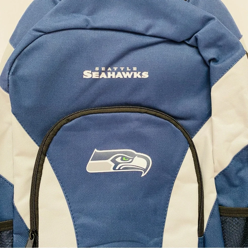 NFL SEATTLE SEAHAWKS Football Team School Bookbag Backpack Travel Bag Blue